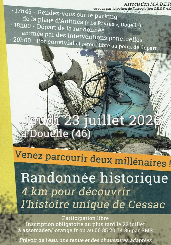 Randonnée historique à Douelle