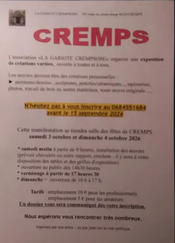 Automnales crempsoises « exposition »