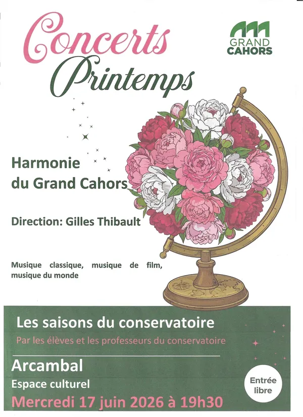 Concert à Arcambal : Harmonie du Grand Cahors