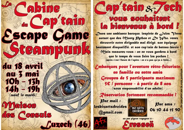La Cabine du Cap’tain - Escape Game Steampunk