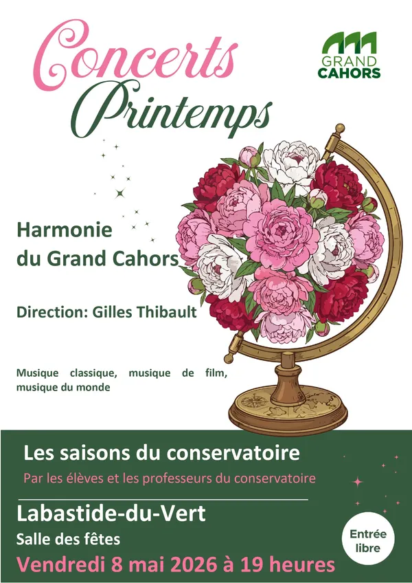 Concert à Labastide du Vert : Harmonie du Grand Cahors