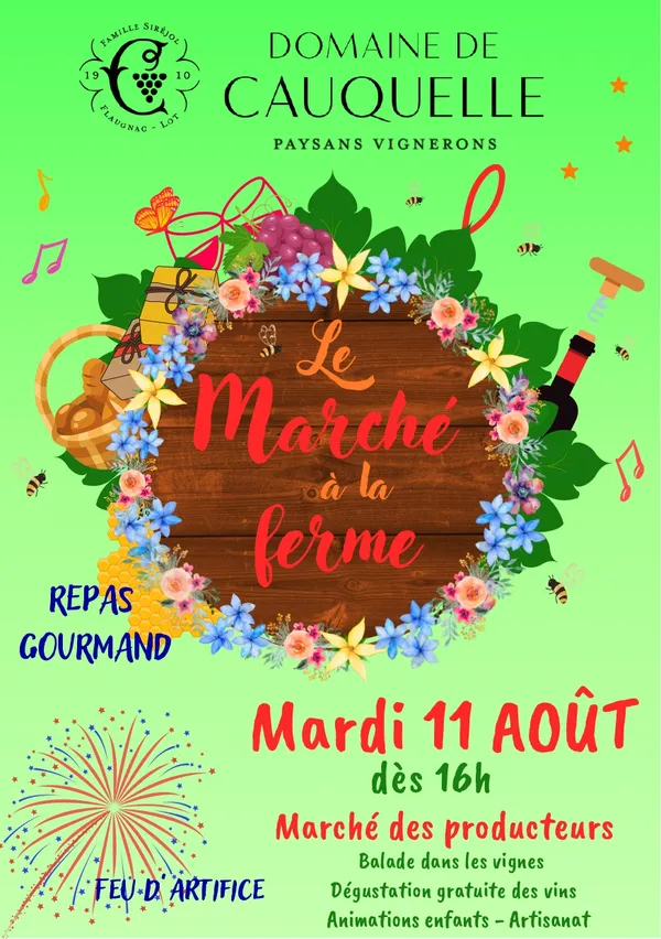 Le Marché à la ferme et Repas gourmand au domaine de Cauquelle