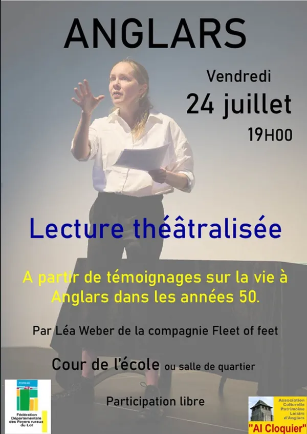 Lecture théâtralisée : témoignages d'Anglars dans les années 1950