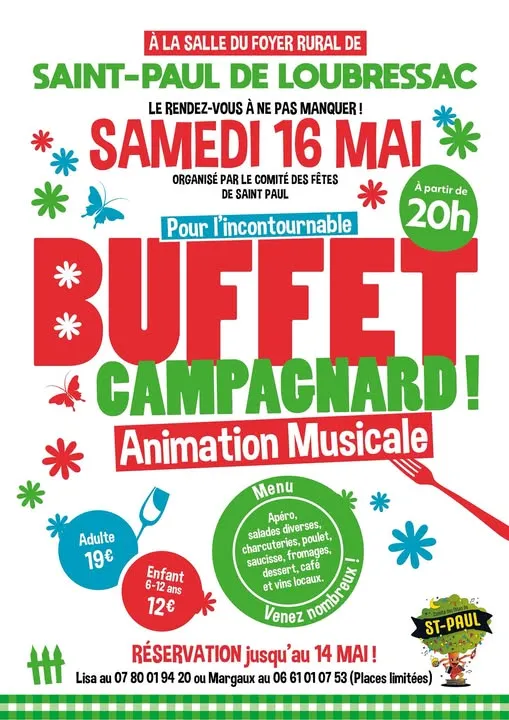 Buffet campagnard à Saint-Paul-de-Loubressac