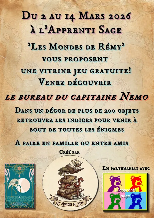 Vitrine jeu : "Le bureau du capitaine Nemo"