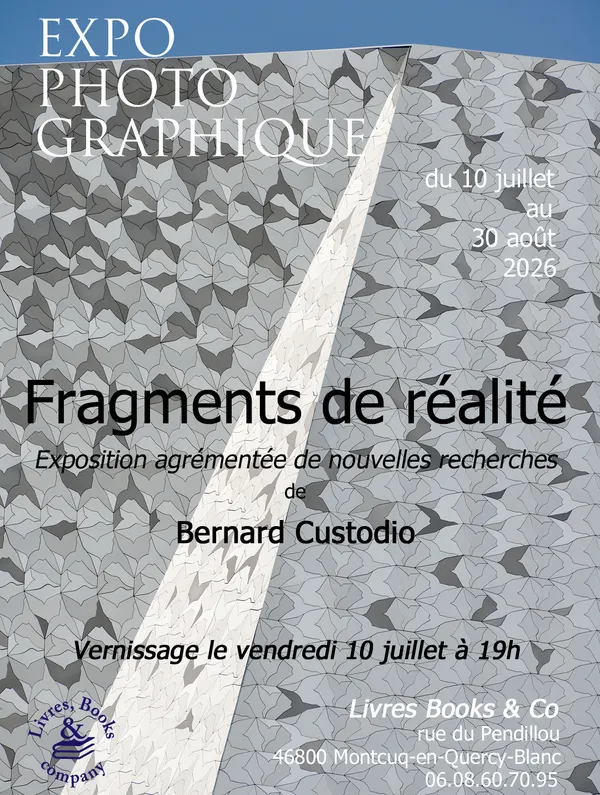 Exposition "Fragments de réalité" à la librairie Livres Books & Cie