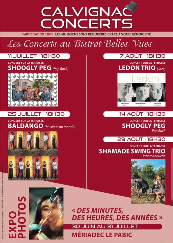 Concerts au Bistrot Belles Vues : Ledon Trio