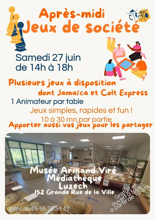 Après-midi jeux de société au musée Armand Viré