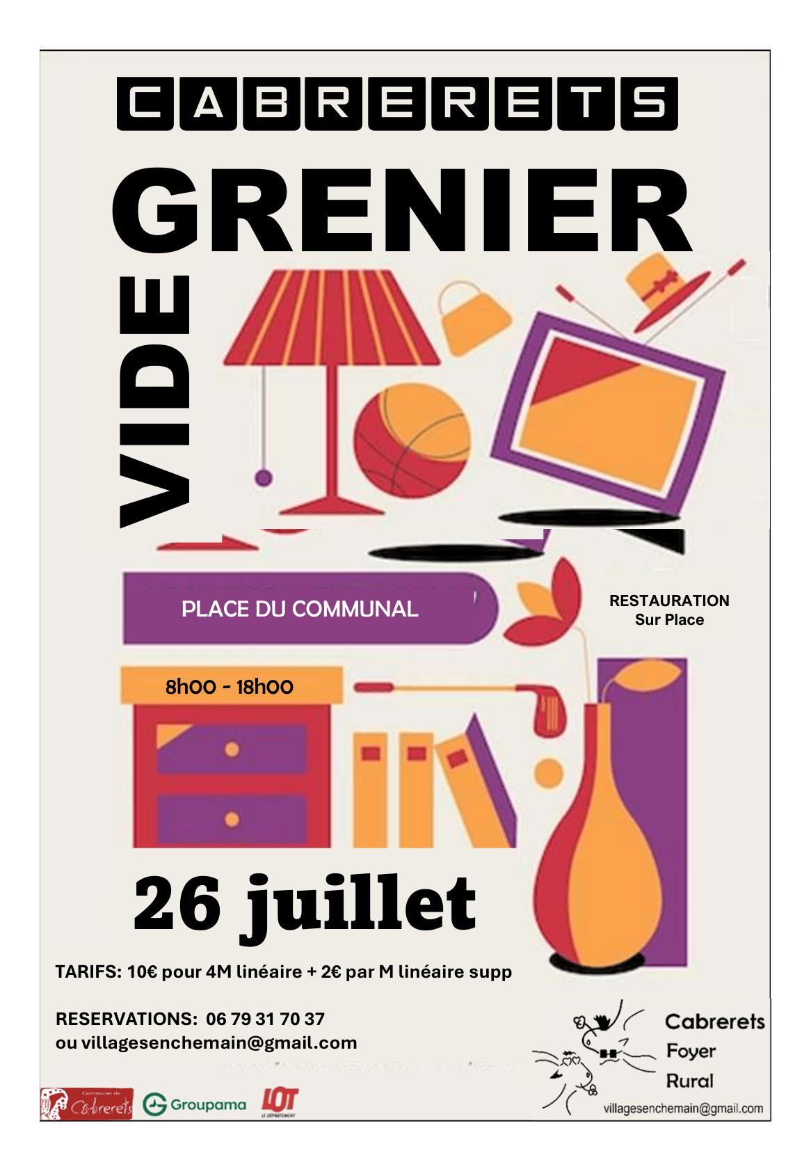 Vide-greniers annuel à Cabrerets