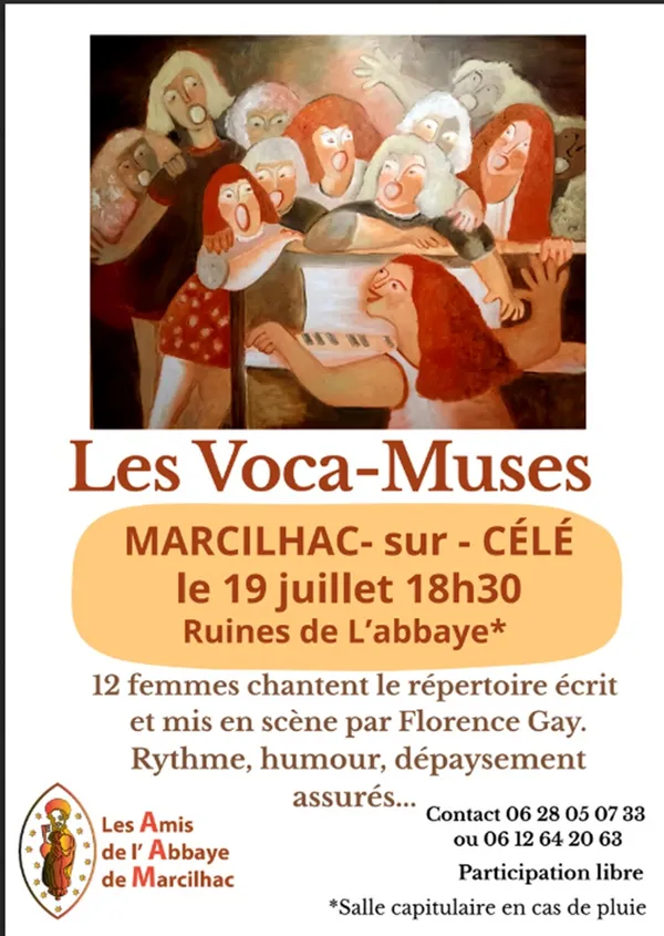 Concert groupe vocal Les Voca-Muses à l’abbaye de Marcilhac sur Célé