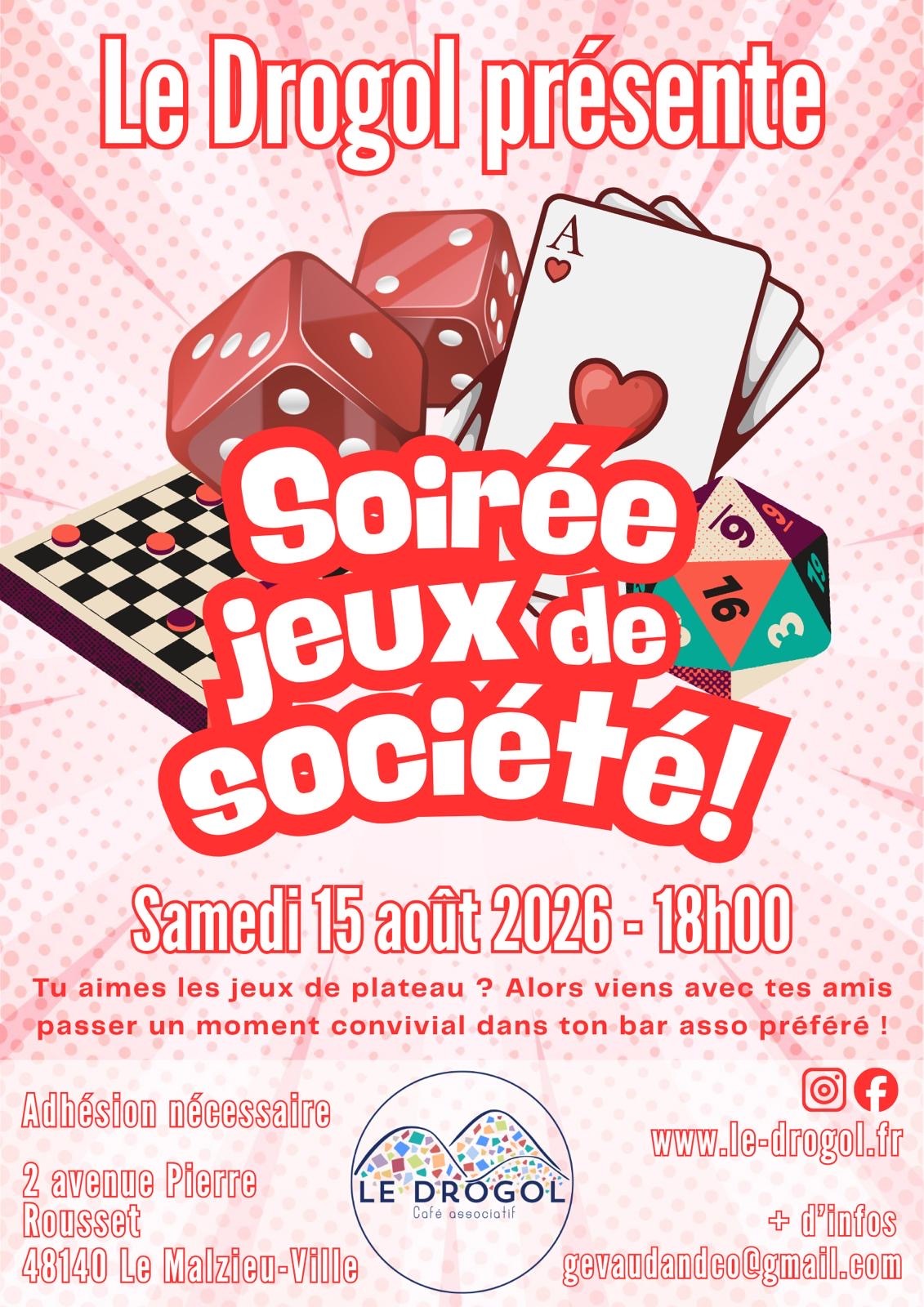 SOIRÉE JEUX DE SOCIÉTÉ