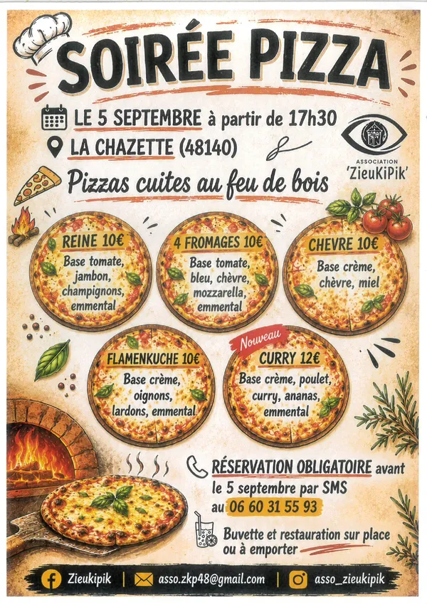 SOIRÉE PIZZA AU FEU DE BOIS