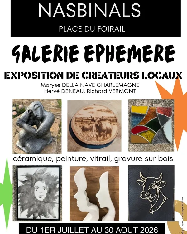 GALERIE ÉPHÉMÈRE : EXPOSITION DE CRÉATEURS LOCAUX À NASBINALS