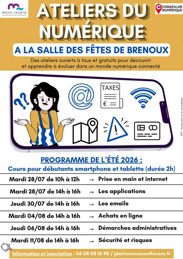 LES ATELIERS DU NUMÉRIQUE : DÉBUTANT SPARTPHONE ET TABLETTE