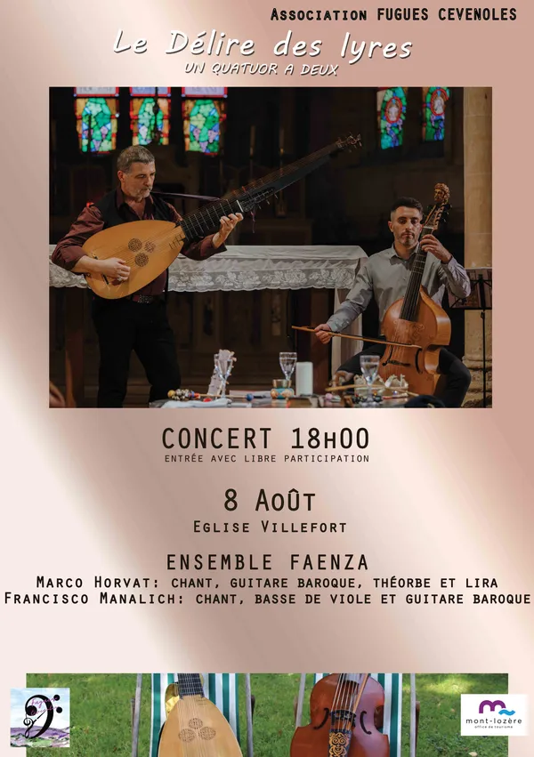 FUGUES CÉVENOLES : ENSEMBLE FAENZA LE DÉLIR DES LYRES