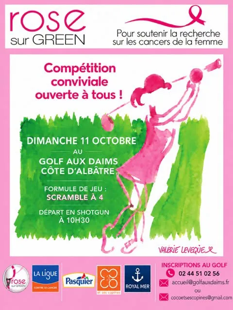 Compétition "rose sur green"