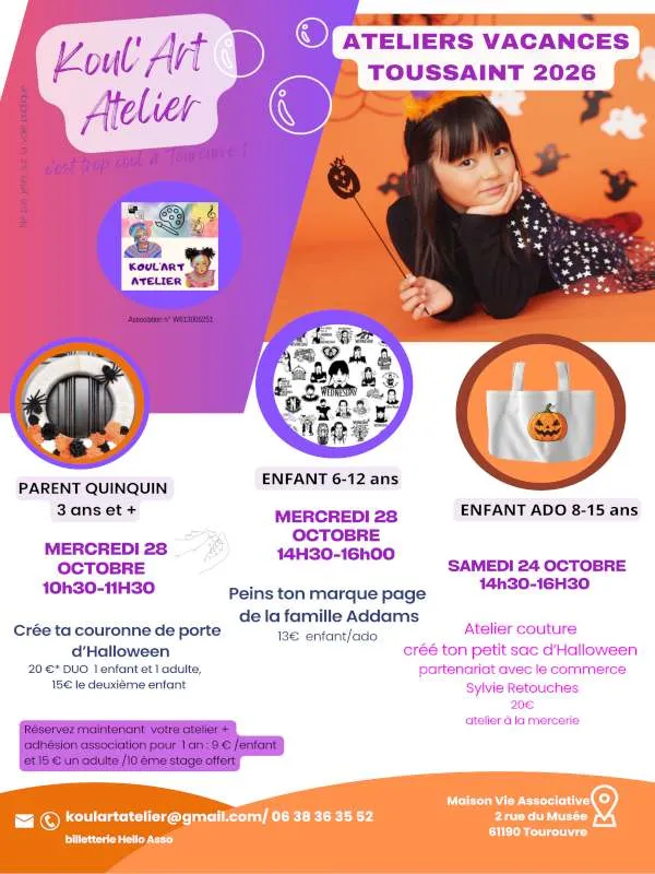 Ateliers vacances de Toussaint