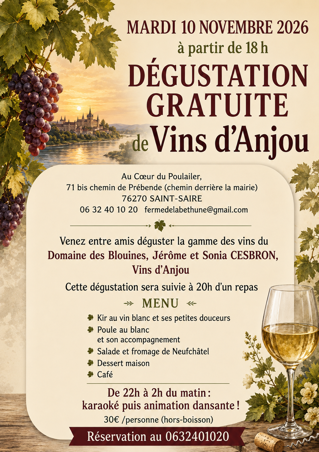 Dégustation gratuite de Vins d'Anjou