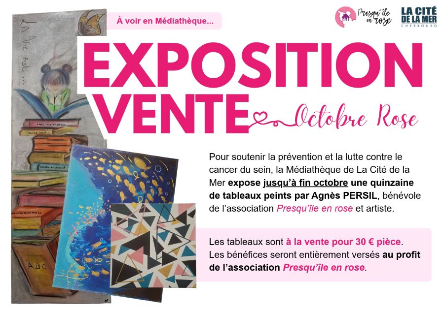 Exposition-vente de tableaux Presqu'île en rose