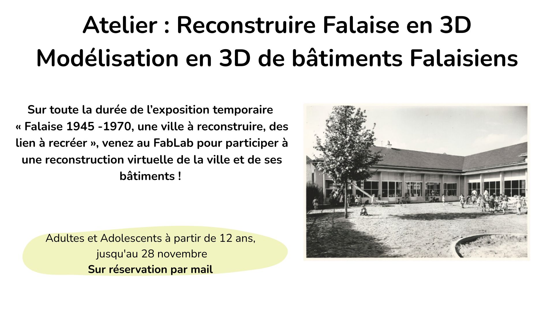 Atelier "Reconstruire Falaise en 3D"