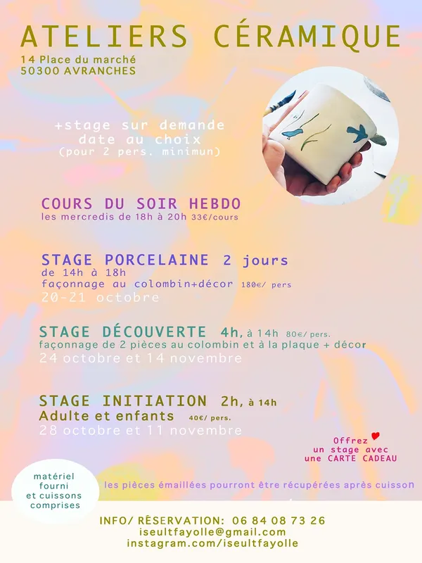 Stage porcelaine