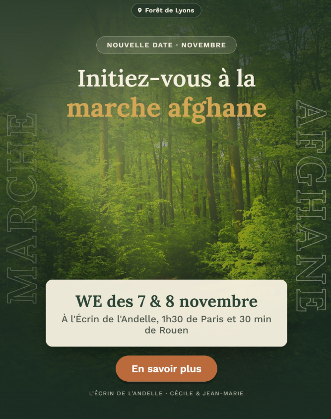 WE d’initiation à la marche afghane