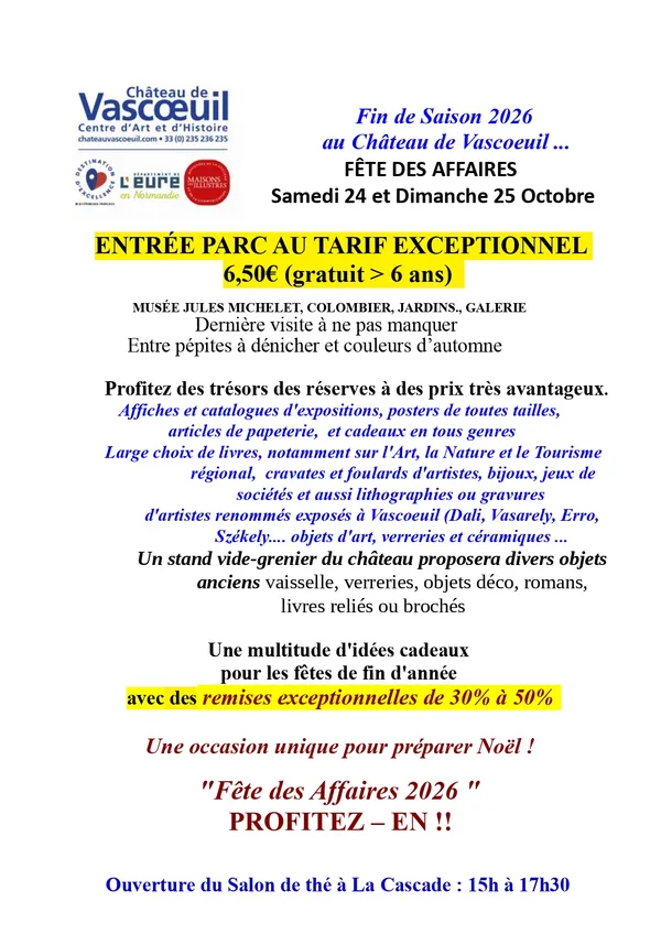 Fête des Affaires au Château de Vascoeuil