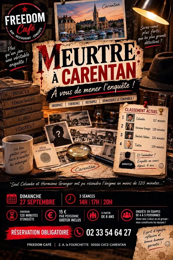 Jeu d'enquête "Meurtre à Carentan"