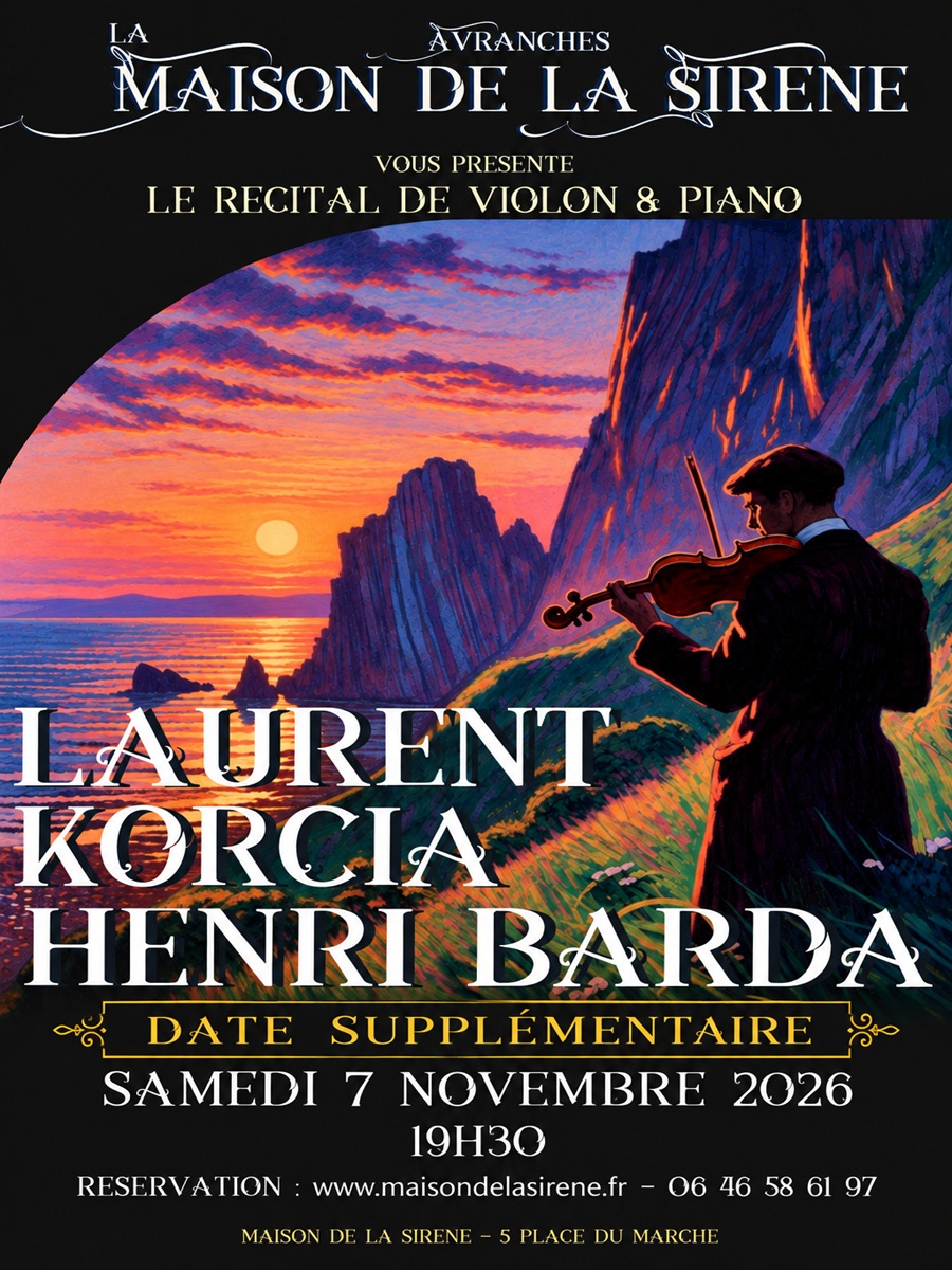 Concert musique classique > Laurent Korcia et Henri Barda - DATE SUPPLEMENTAIRE