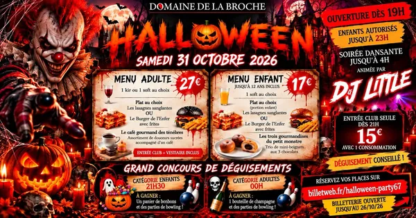 Soirée Halloween - Domaine de la Broche