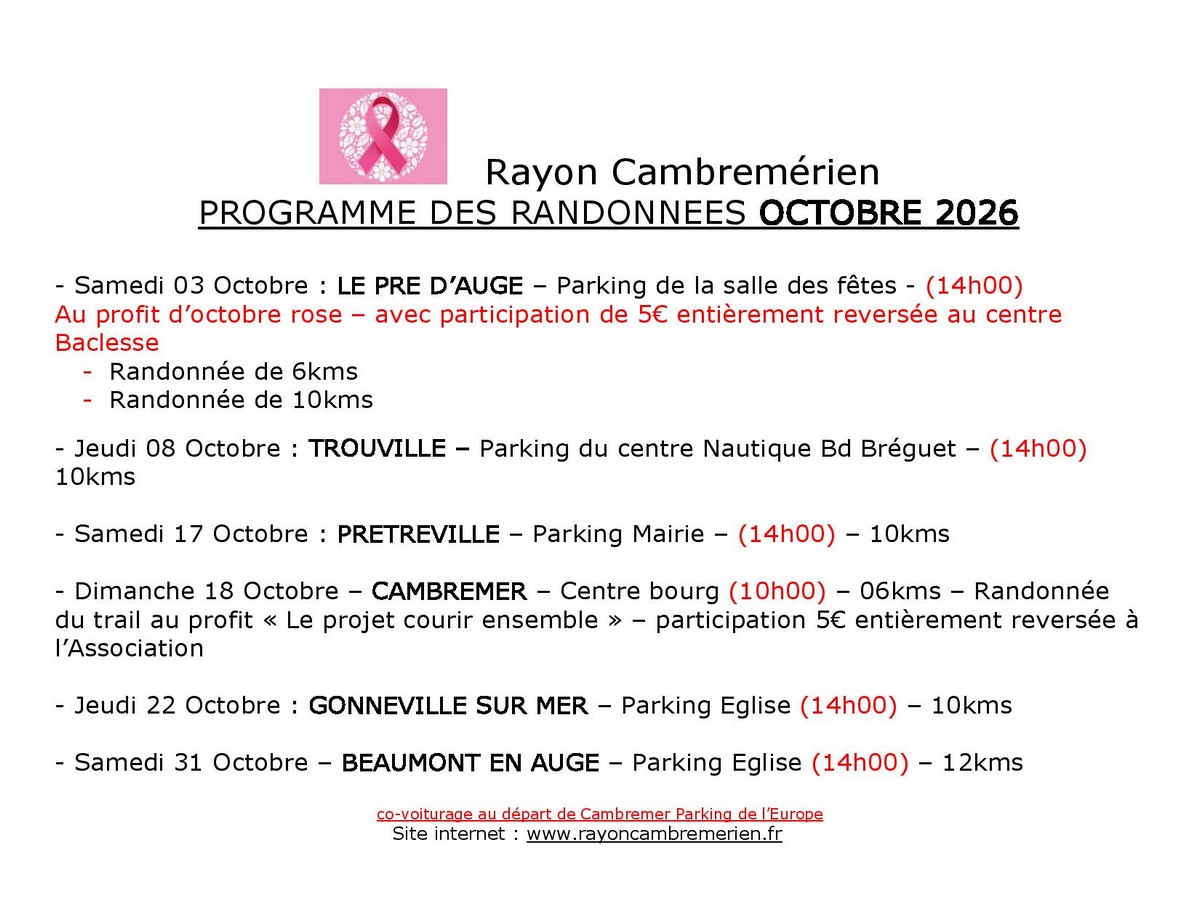 Randonnée pédestre à Cambremer par le rayon Cambremérien