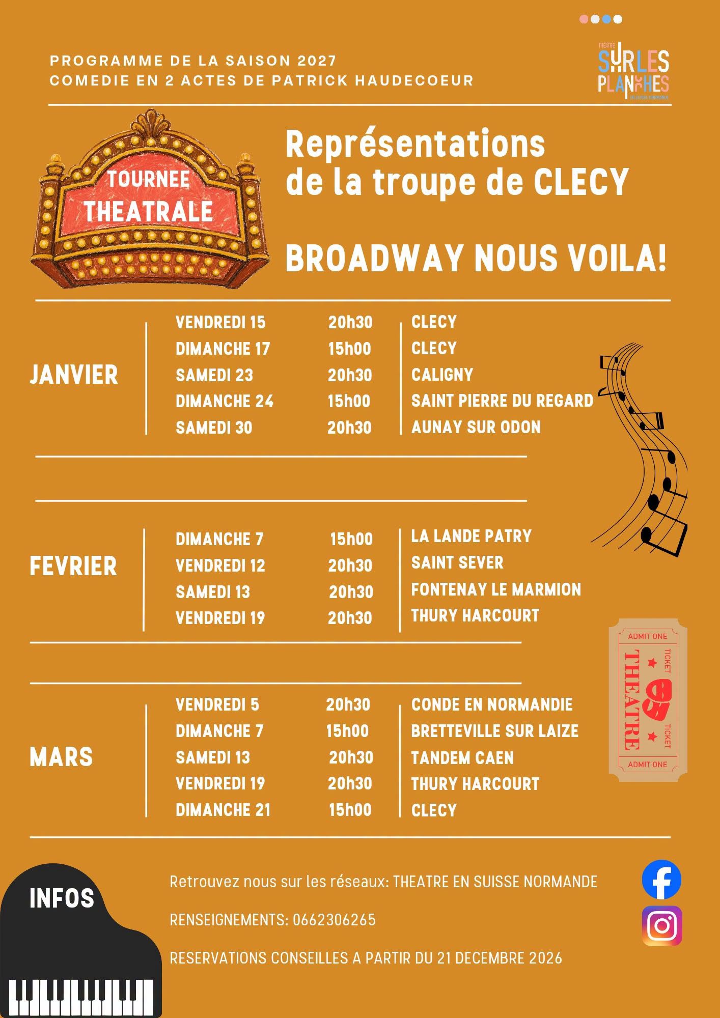 « Broadway nous voilà ! » : la troupe de Clécy en tournée en 2027