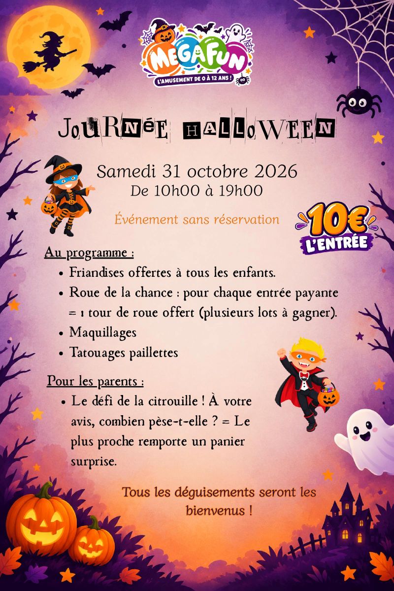 Journée Halloween à Mega Fun