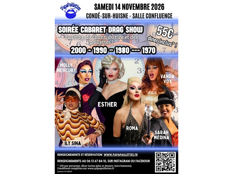 Soirée Cabaret Drag Show - "2000-1990-1980-1970"