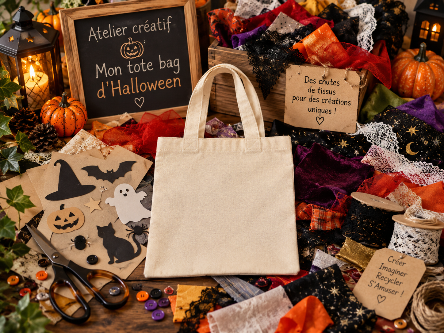 Atelier Créatif - Mon totebag d'Halloween