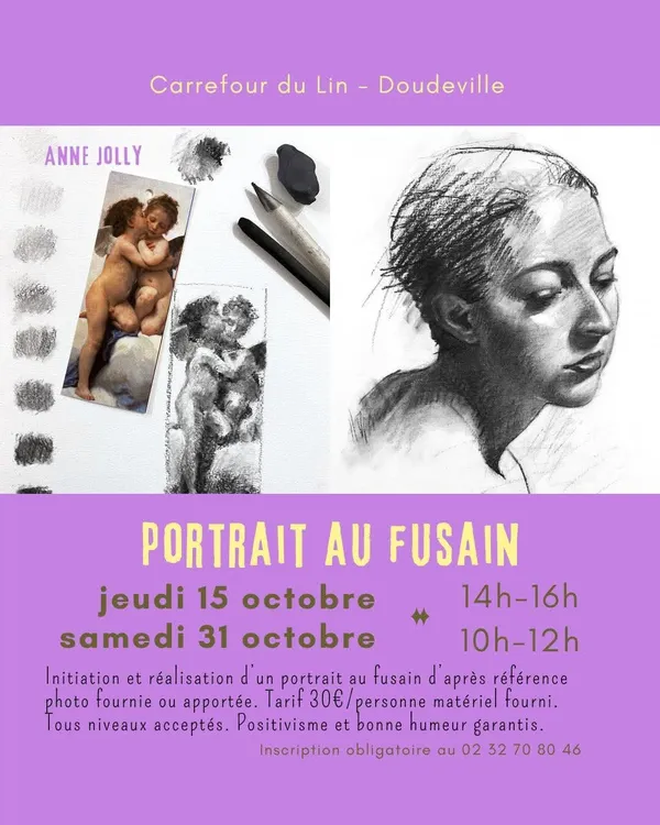 Atelier création Portrait au fusain