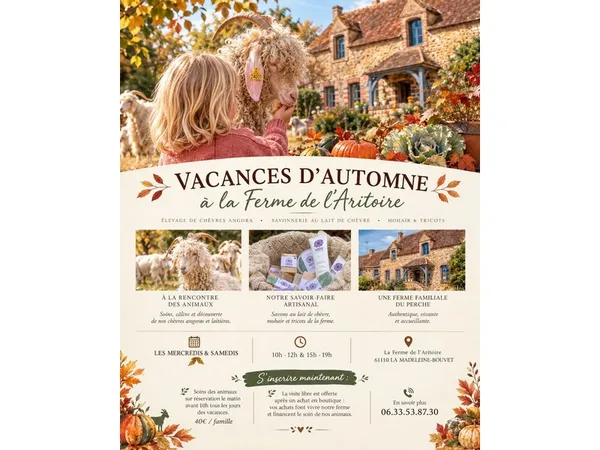 Vacances d'automne à la ferme de l'Aritoire