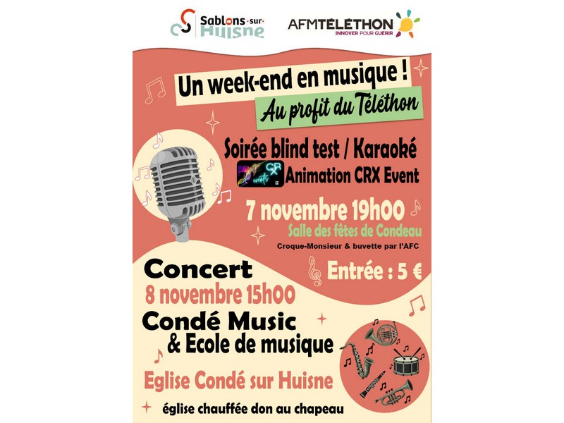 Un week-end en musique au profit du Téléthon