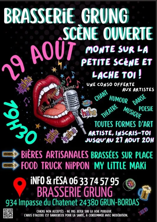 Scène ouverte brasserie Grung