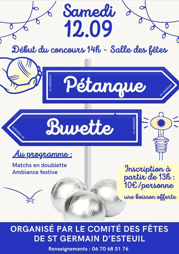 Concours de pétanque et Soirée "moules-frites"