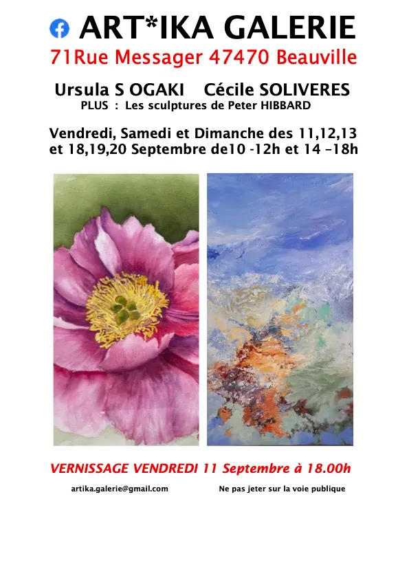 Exposition Ursula S OGAKI et Cécile SOLIVERES