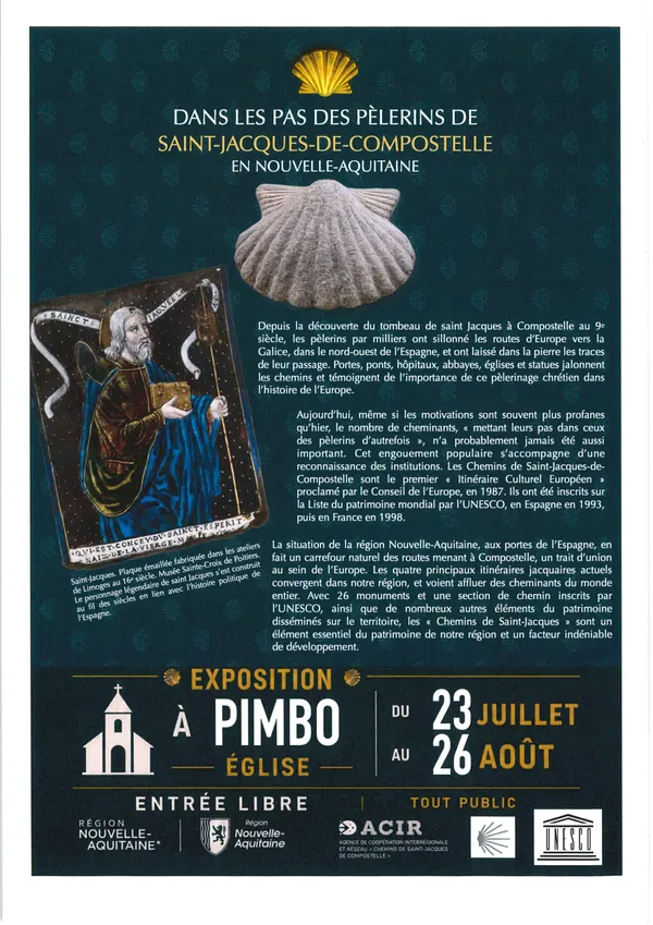 Exposition Dans les pas des pèlerins de St Jacques de Compostelle en Nouvelle Aquitaine