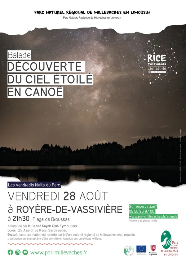 Découverte du Ciel étoilé en canoë