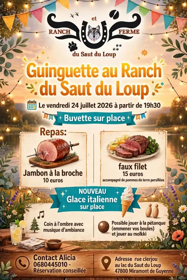 Guinguette au Ranch du Saut du Loup