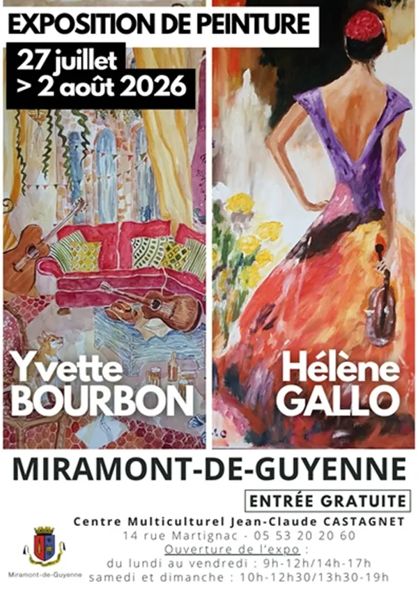 Exposition de peinture Yvette Bourbon et Hélène Gallo