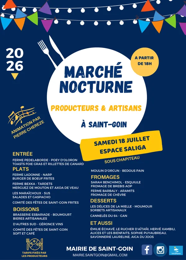 Marché nocturne - Saint Goin