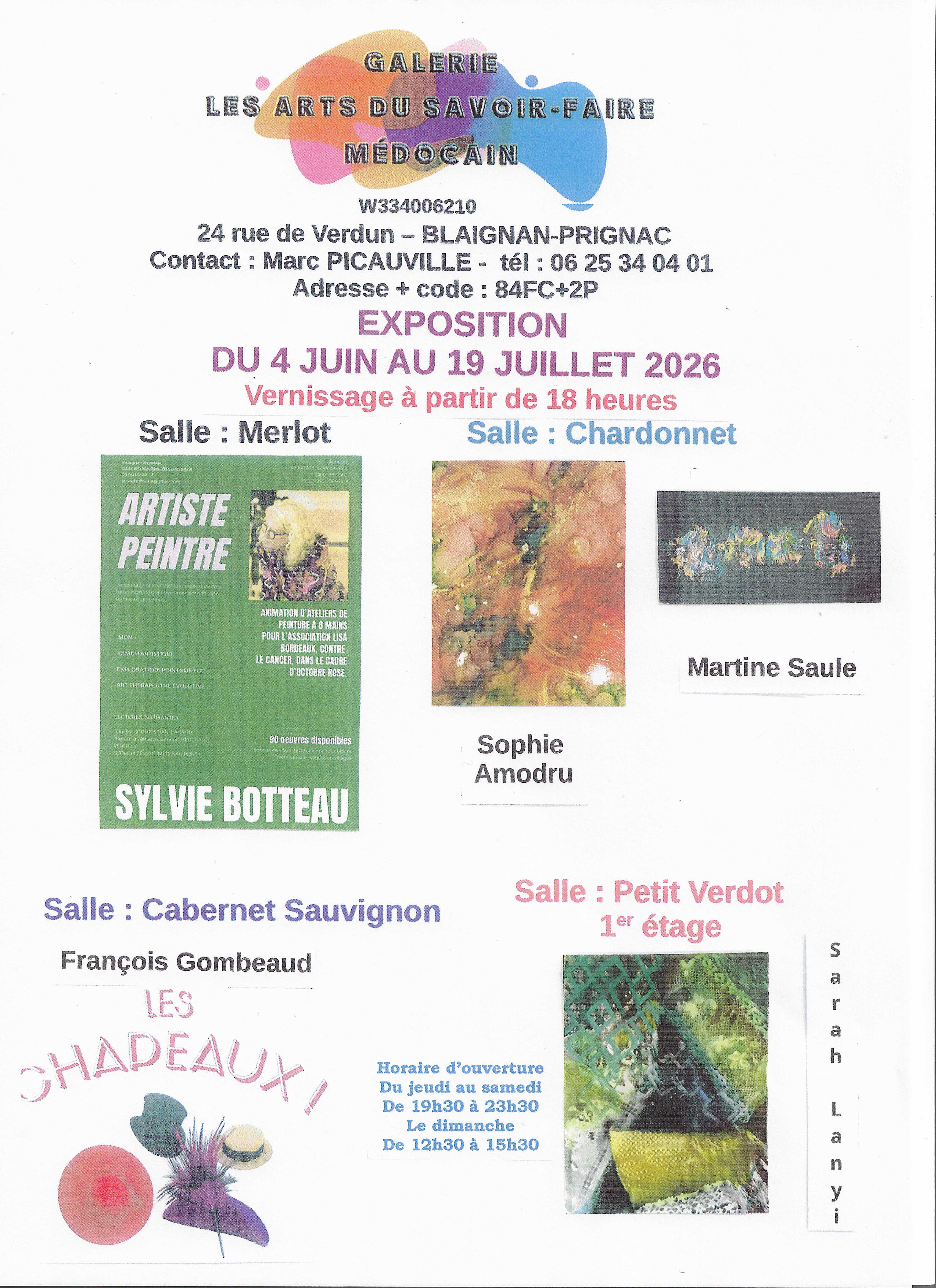 Expositions juin-juillet