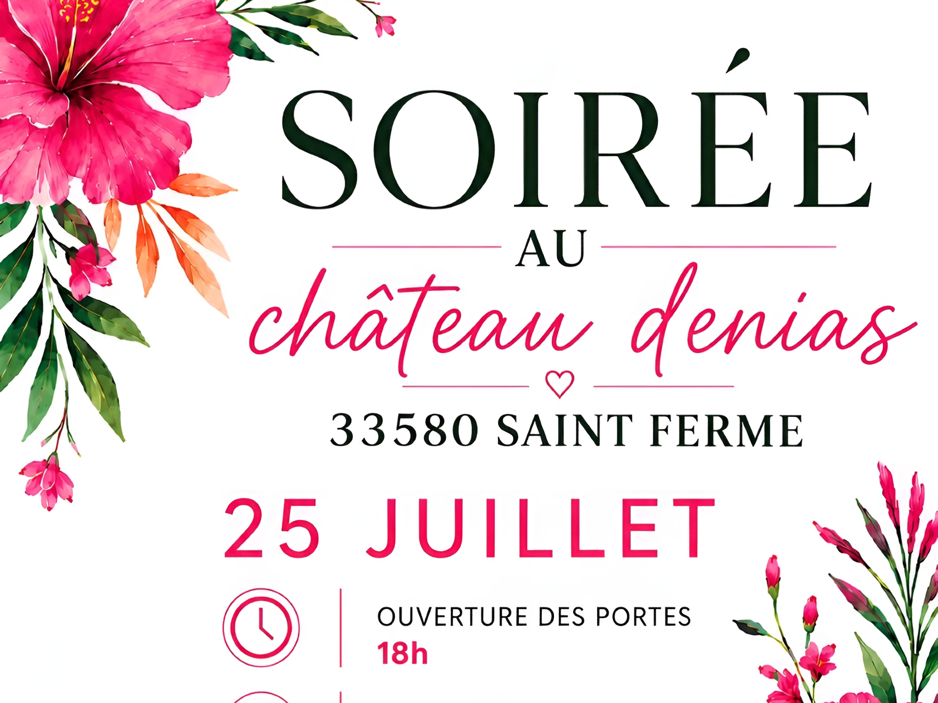Soirée au Château Denias