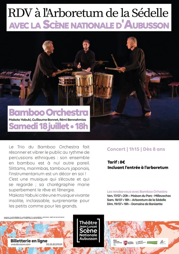 Concert à l'Arboretum de la Sédelle avec la Scène Nationale d'Aubusson
