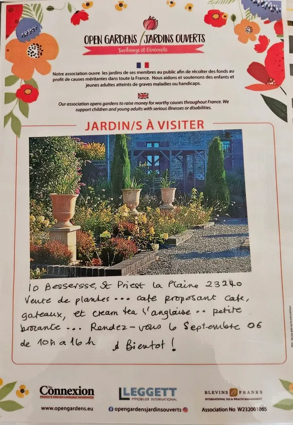 Jardin ouvert pour la bonne cause